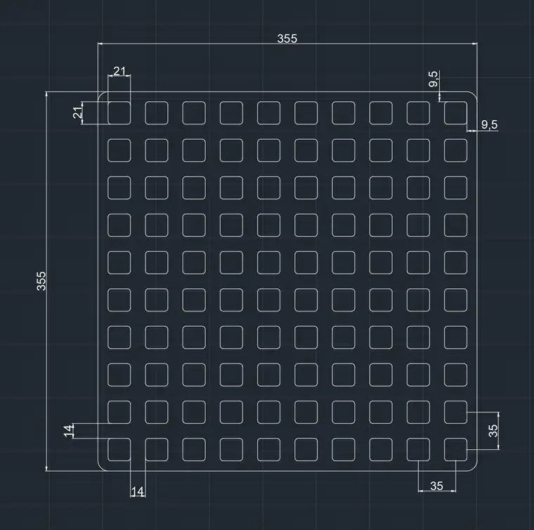 Logo square silicone gummy mold